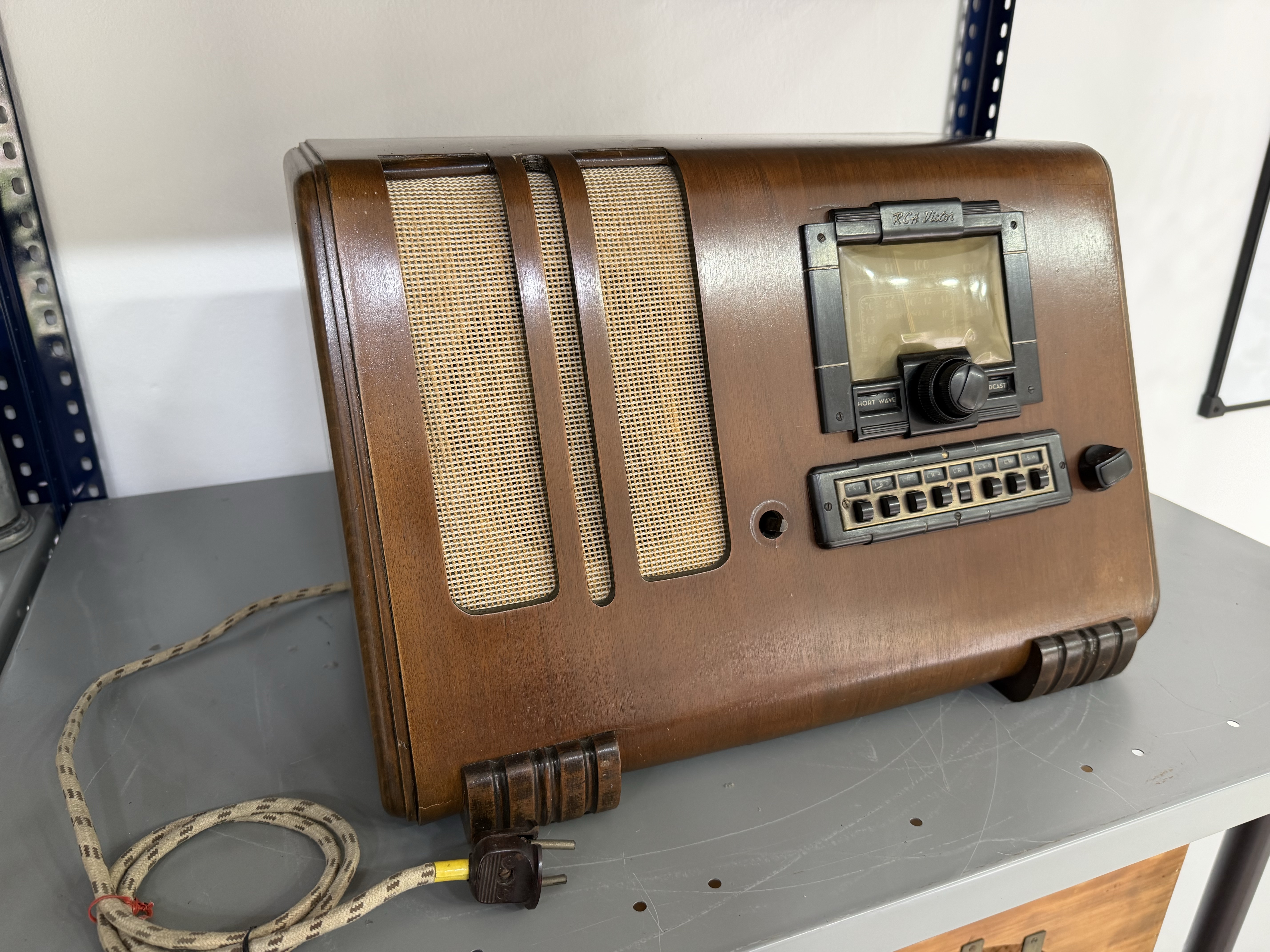 RCA Victor radio de mesa de madera